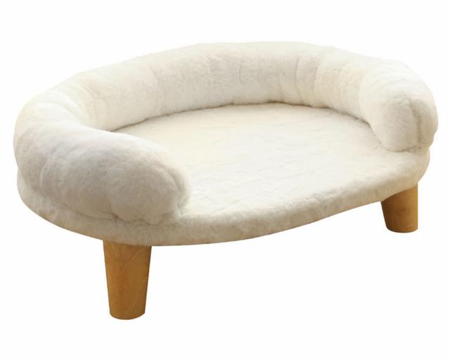 Cama sofá mascota 21x50x38 cm S blanco