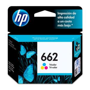 Cartucho de tinta HP original 662 tricolor