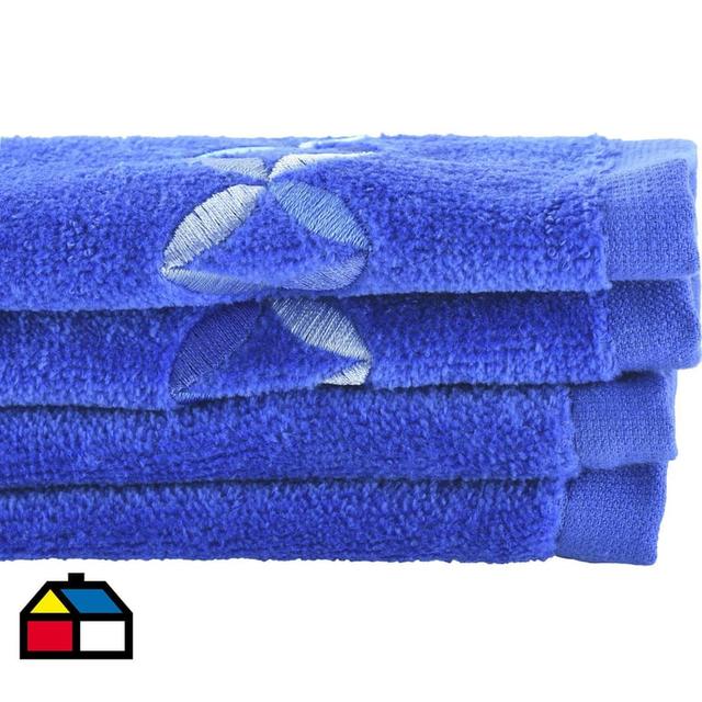 Juego de toallas 380 gr 30x50 cm 2 unidades azul