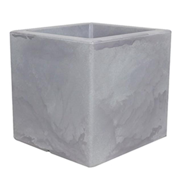 Macetero cubo color cemento 40x40 cm