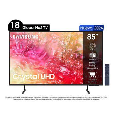 LED 85" Samsung Crystal DU7000 Smart TV 4K UHD 2024