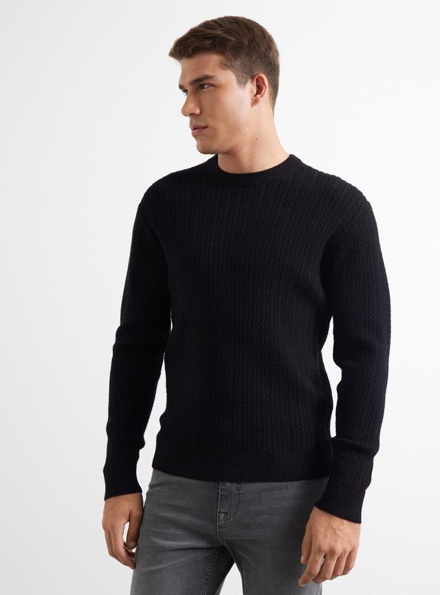 Sweater Diseño Detalle Trenzas Textura
