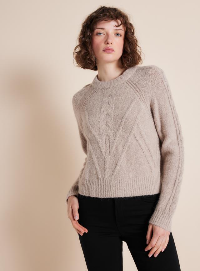 Sweater Diseño Trenzado Con Lana