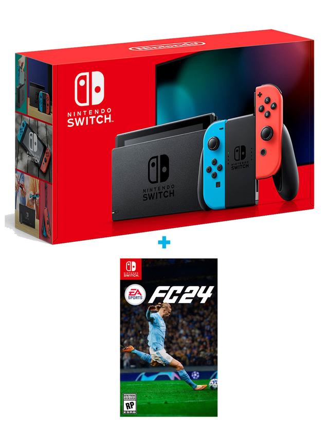 Consola Nintendo Switch Neon + Juego EA Sports FC 24 Nintendo Switch