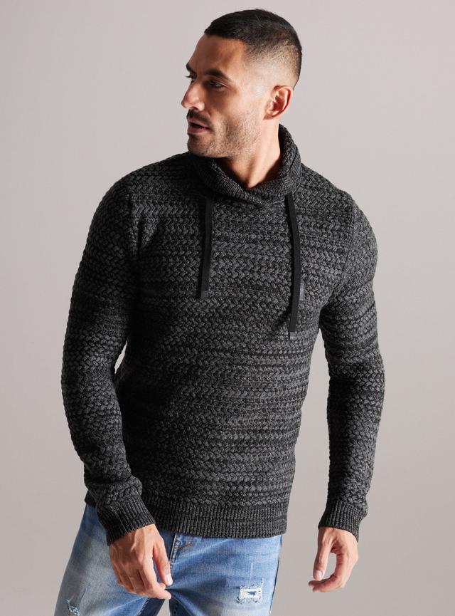 Sweater Cuello Cruzado Melange Punto Textura