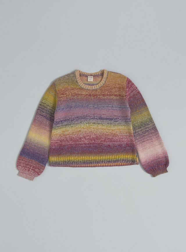 Sweater Multicolor con Cuello Redondo