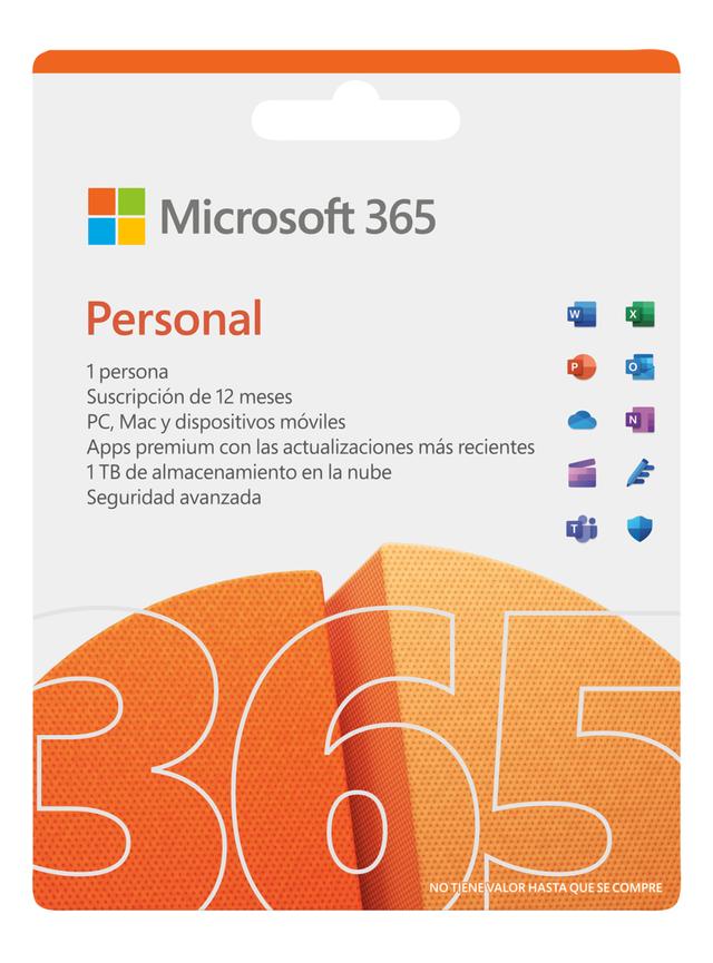 365 Personal Suscripción 12 Meses Microsoft Office