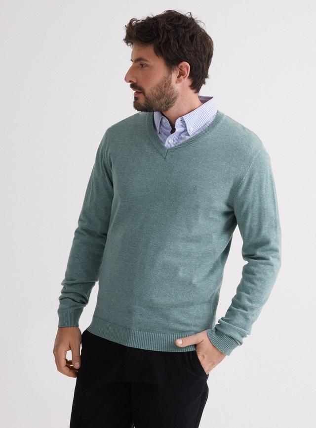 Sweater Cuello V Colores Moda