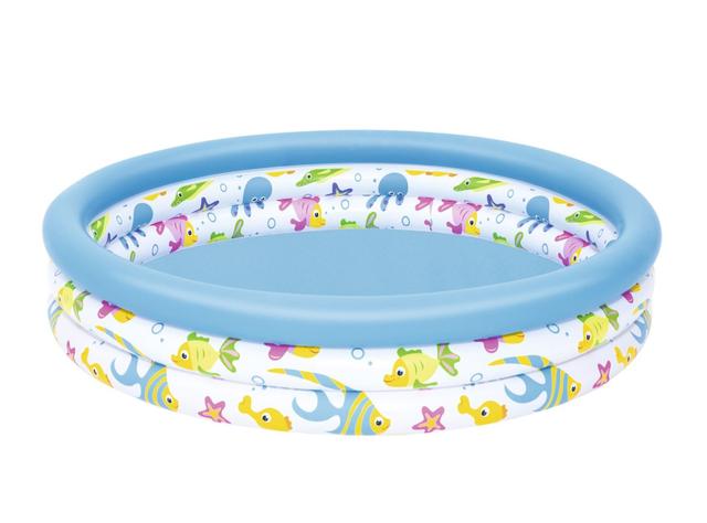 Piscina Inflable 3 Anillos Diseño Coral 140 L