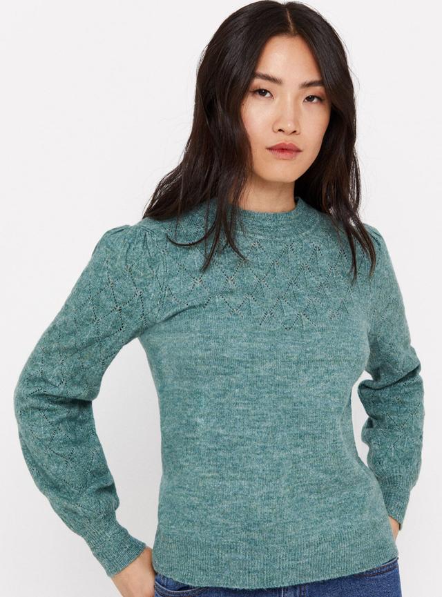 Sweater Combinado Punto Liso