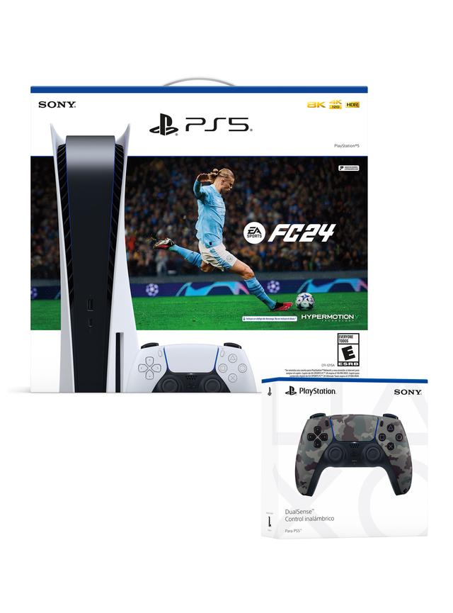 Consola PS5 + EA Sports FC 24 + Control Dualsense Camo Gray
