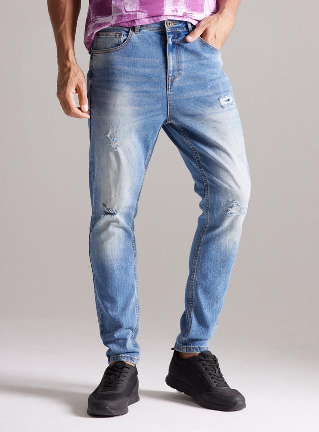 Jeans Azul Medio Roturas