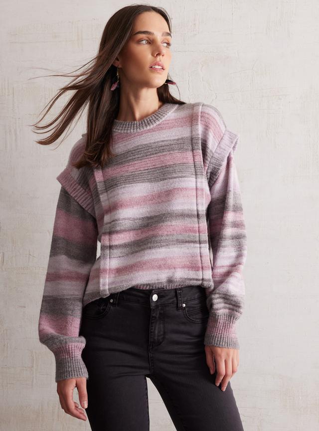 Sweater Tejido Degradé Con Lana