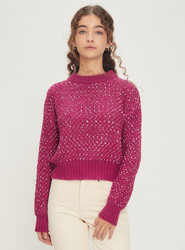Sweater Tela Detalle Rosé